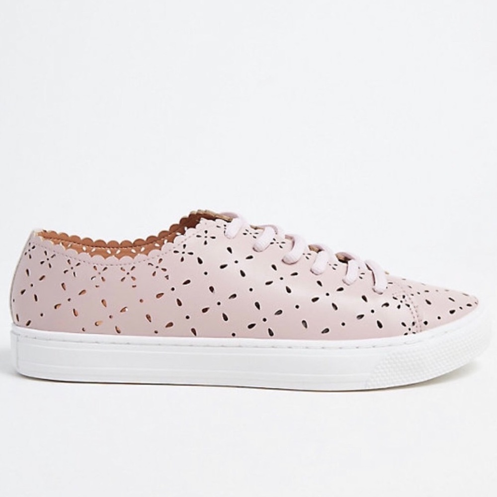 Torrid Laser Cut Scalloped Sneakers Pink Wide